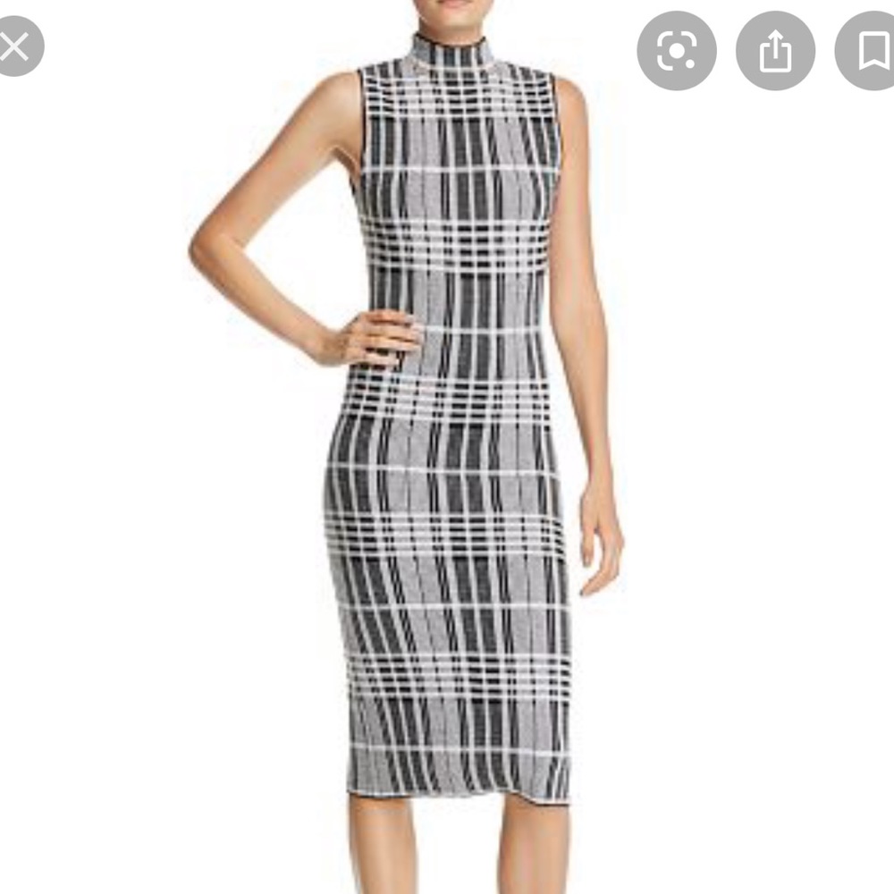 ALICE + OLIVIA plaid sweater dress